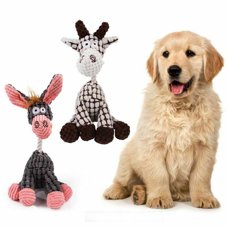 Dog Toy Play Funny Pet Puppy Chew Squeaker Squeaky Plush Sound Toys Clean Teeth - FREE SHIPPING!!!