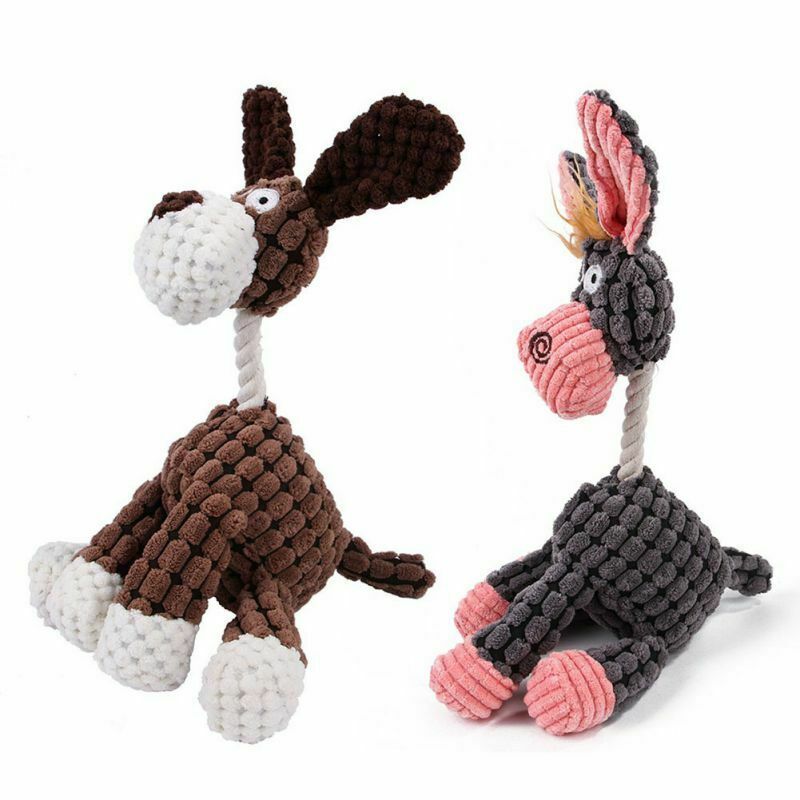 Dog Toy Play Funny Pet Puppy Chew Squeaker Squeaky Plush Sound Toys Clean Teeth - FREE SHIPPING!!!